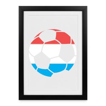 Logo du vainqueur du tournoi du symbole du ballon de l’équipe des Pays-Bas - Affiche encadrée (27 × 37 cm) - noir - Devant