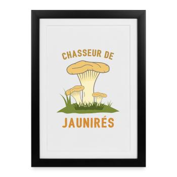 Chasseur de Jaunirés - Affiche encadrée (27 × 37 cm) - noir - Devant