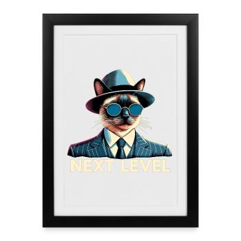 Siamese Cat Siamese Cat Next Level Suit Gift - Framed poster (27 × 37 cm) - black - Front