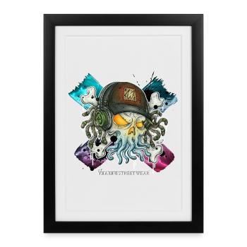 Freakhead cthulhique - Affiche encadrée (27 × 37 cm) - noir - Devant