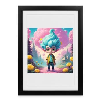 Goblin in the Fairytale Forest - Framed poster (27 × 37 cm) - black - Front