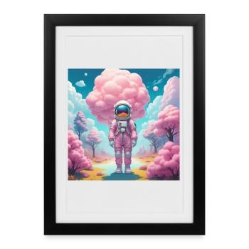 Astronaute - Affiche encadrée (27 × 37 cm) - noir - Devant
