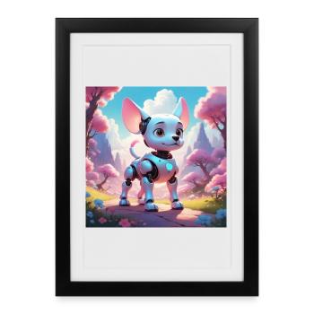Robodog - Framed poster (27 × 37 cm) - black - Front