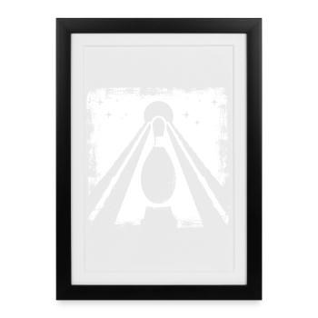 Graphique de quilles de bowling - Affiche encadrée (27 × 37 cm) - noir - Devant