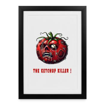Le tueur au ketchup - Affiche encadrée (27 × 37 cm) - noir - Devant