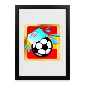 ÉTÉ ESPAGNE FOOTBALL - HEAT - Affiche encadrée (27 × 37 cm) - noir - Devant