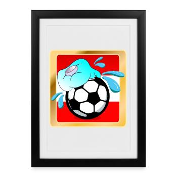 SUMMER IN AUSTRIA FOOTBALL - Framed poster (27 × 37 cm) - black - Front