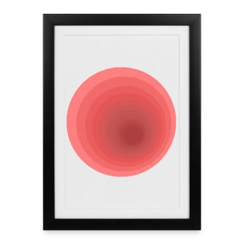 Abstract gradient design - Framed poster (27 × 37 cm) - black - Front