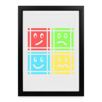 Geometric Patterns - Framed poster (27 × 37 cm) - black - Front