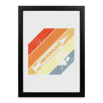 Seringue rétro - Affiche encadrée (27 × 37 cm) - noir - Devant