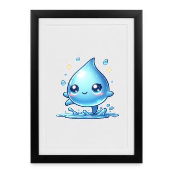 Water - Framed poster (27 × 37 cm) - black - Front