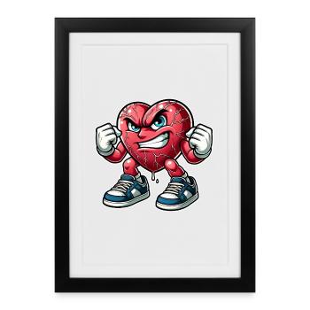 Angry Heart Design - Framed poster (27 × 37 cm) - black - Front