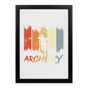 Archery - Framed poster (27 × 37 cm) - black - Front