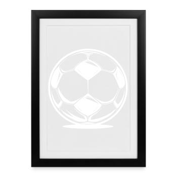 Football - Affiche encadrée (27 × 37 cm) - noir - Devant