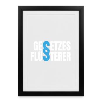 Law Whisperer Lawyer Judge Paragraph Law - Framed poster (27 × 37 cm) - black - Front