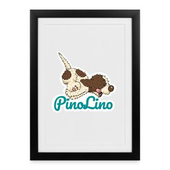 Pino Lino petrol - Framed poster (27 × 37 cm) - black - Front