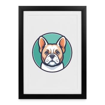 Grand Anglo Francais Blanc Et Orange Dog Breed Pet - Framed poster (27 × 37 cm) - black - Front