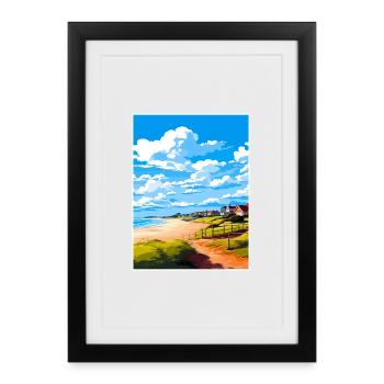Suffolk Coast Heaths Travel Poster Souvenir WPA - Framed poster (27 × 37 cm) - black - Front