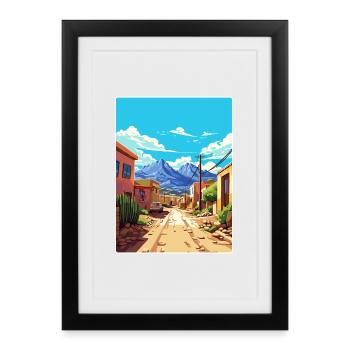 Salta Argentina Travel Poster Souvenir Paint WPA - Framed poster (27 × 37 cm) - black - Front