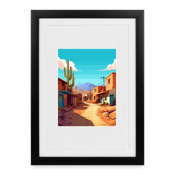 Jujuy Argentina Travel Poster Souvenir Paint WPA - Framed poster (27 × 37 cm) - black - Front