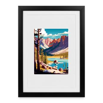 Great Basin National Park Travel Poster Souvenir - Framed poster (27 × 37 cm) - black - Front