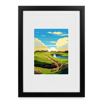 St Andrews Golf Course Scotland Andrew Travel Card - Framed poster (27 × 37 cm) - black - Front