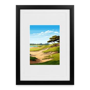 Torrey Pines Golf Course Travel Poster Souvenir - Framed poster (27 × 37 cm) - black - Front