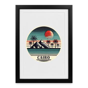 Cairo Egypt Pyramids Desert - Framed poster (27 × 37 cm) - black - Front
