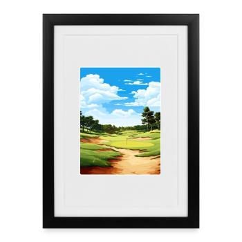 Quali Hollow Golf Club Travel Poster Souvenir WPA - Framed poster (27 × 37 cm) - black - Front