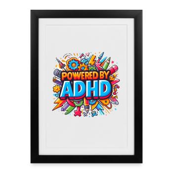 ADHD - Framed poster (27 × 37 cm) - black - Front