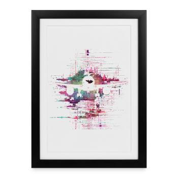Avions des années 90 - Affiche encadrée (27 × 37 cm) - noir - Devant