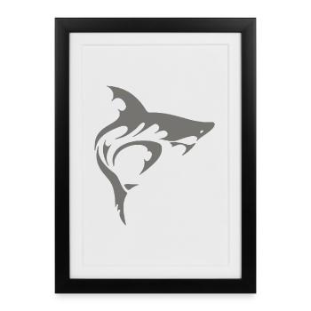 SHARK - Framed poster (27 × 37 cm) - black - Front