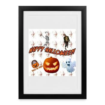 happy halloween version 3 - Framed poster (27 × 37 cm) - black - Front