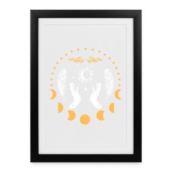 Celestial Hands Moonrise - Framed poster (27 × 37 cm) - black - Front