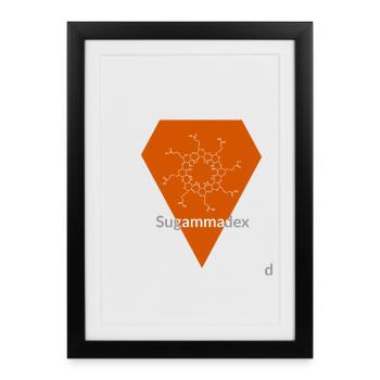 Sugammadex - Framed poster (27 × 37 cm) - black - Front
