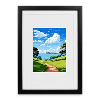 Mount Edgcumbe Country Park Cornwall England - Framed poster (27 × 37 cm) - black - Front