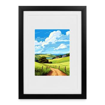 Lerryn Cornwall England Travel Poster Souvenir WPA - Framed poster (27 × 37 cm) - black - Front