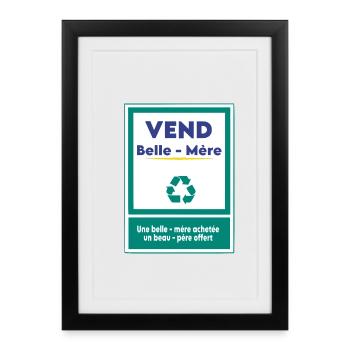 Sells mother-in-law - Framed poster (27 × 37 cm) - black - Front