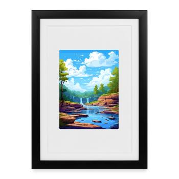 Carte d’affiche de voyage du parc national de la vallée de Cuyahoga - Affiche encadrée (27 × 37 cm) - noir - Devant