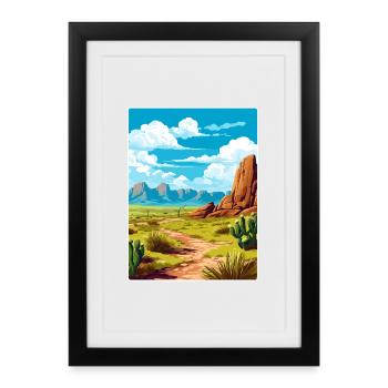 Big Bend National Park Travel Poster Souvenir WPA - Framed poster (27 × 37 cm) - black - Front