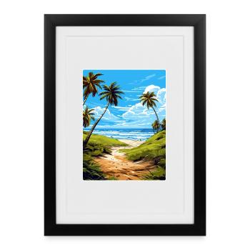 Biscanye Nationalpark Reiseposter Souvenir WPA - Gerahmtes Poster (27 × 37 cm) - Schwarz - Vorne