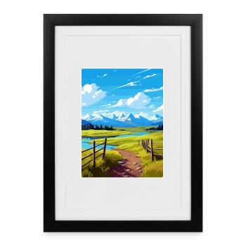 Gate of The Arctic National Park Travel Poster WPA - Framed poster (27 × 37 cm) - black - Front