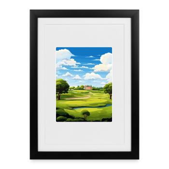 Oak Hills Golf Club Vintage Travel Poster Souvenir - Framed poster (27 × 37 cm) - black - Front