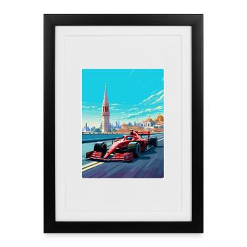 Circuit d’Istanbul Motorsport Race Turquie Voyage WPA - Affiche encadrée (27 × 37 cm) - noir - Devant