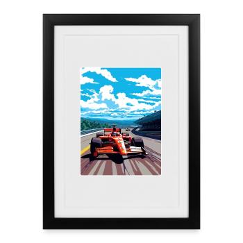 Spa Francorchamp Circuit Motorsport Race Belgium - Affiche encadrée (27 × 37 cm) - noir - Devant