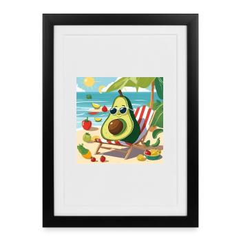vegan, vegetarian, vegan humor - Framed poster (27 × 37 cm) - black - Front