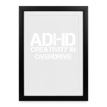 ADHD - Framed poster (27 × 37 cm) - black - Front