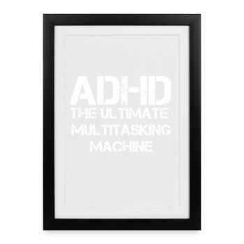 ADHD - Framed poster (27 × 37 cm) - black - Front