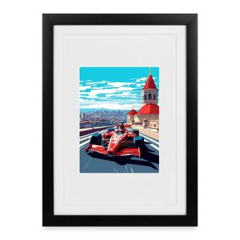 Circuit d’Istanbul Motorsport Race Turquie Voyage WPA - Affiche encadrée (27 × 37 cm) - noir - Devant
