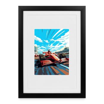 Montreal Circuit Motorsport Race Canada Travel WPA - Framed poster (27 × 37 cm) - black - Front